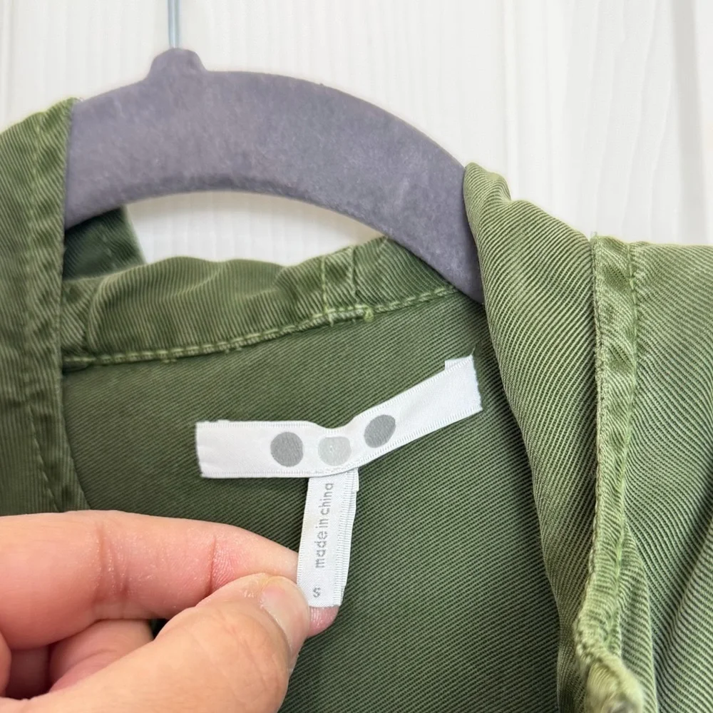 Three dots Olive Green Women's Twill Utility Jacket size S